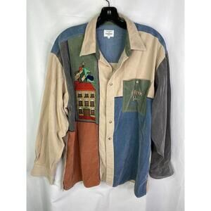 Jean-Charles de Castelbajac Vintage Corduroy Button-Down Shirt Size 4